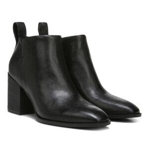 Vionic Lyssa Comfort Heeled Side Zip Ankle Boot 10 Black Leather
